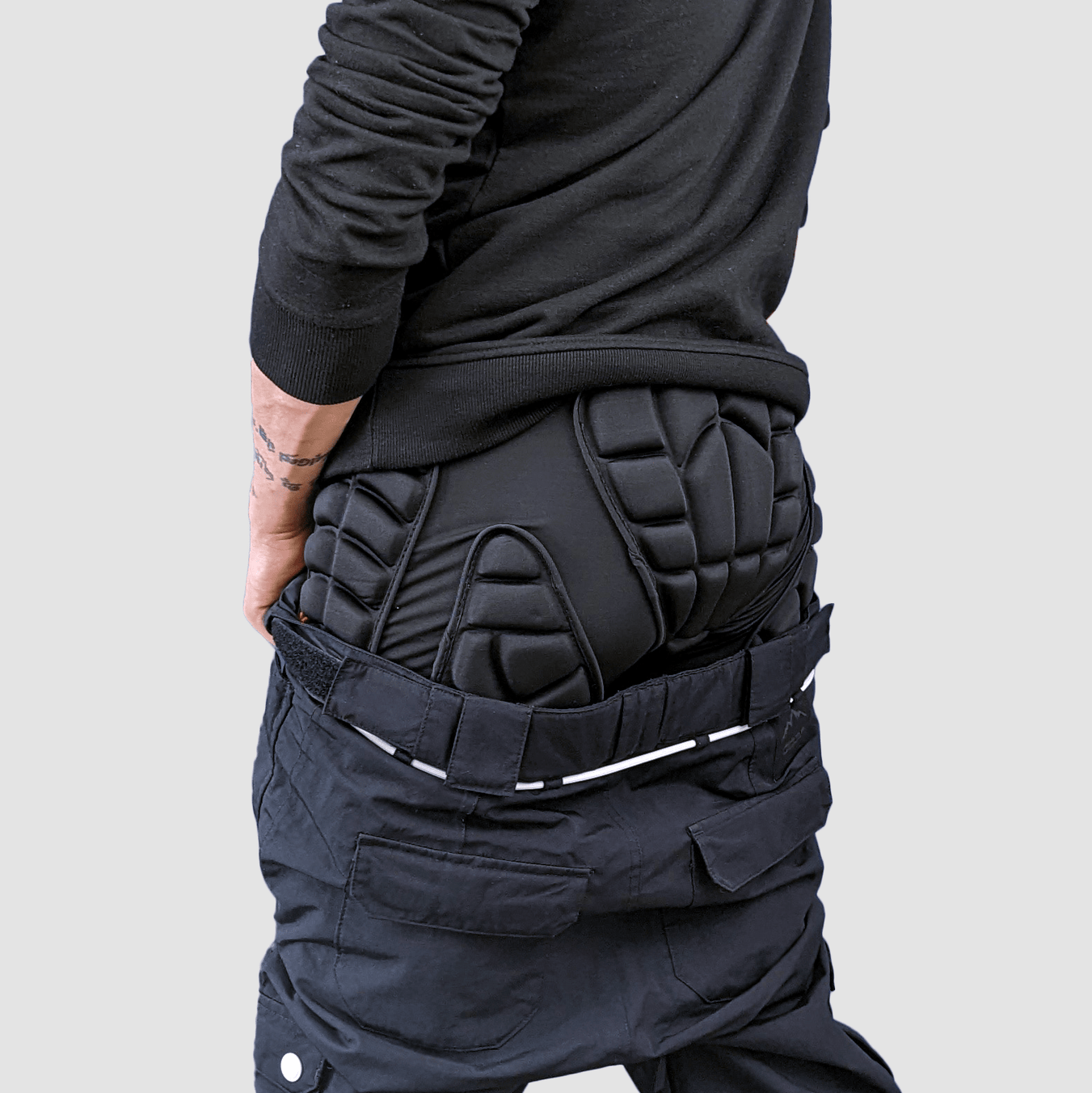 man wearing Snowboard Impact Shorts